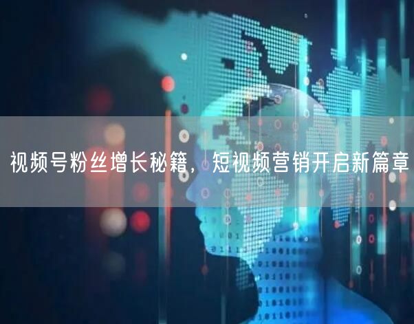 视频号粉丝增长秘籍，短视频营销开启新篇章