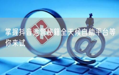 掌握抖音运营秘籍全天候自助平台等你来试