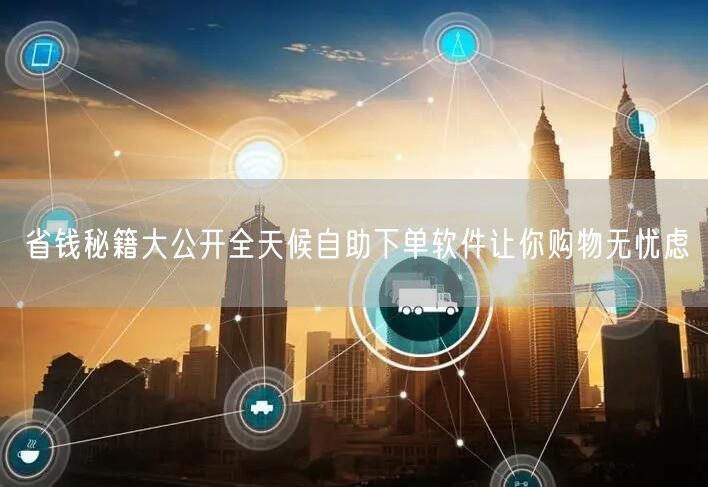 省钱秘籍大公开全天候自助下单软件让你购物无忧虑